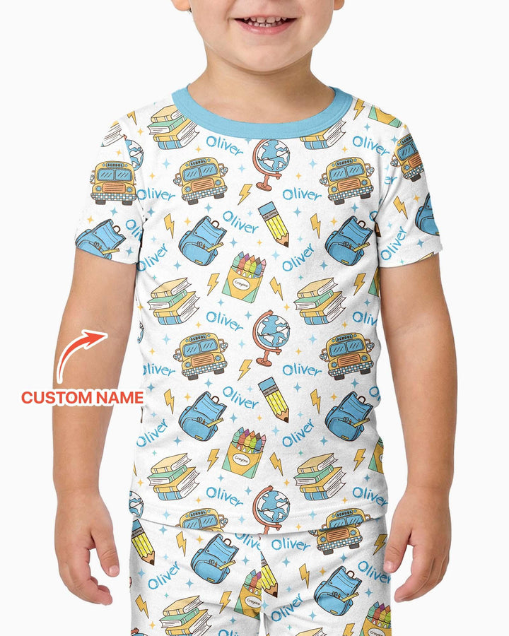 Zweiteiliges, kurzärmliges Pyjama-Set mit Marienkäfern