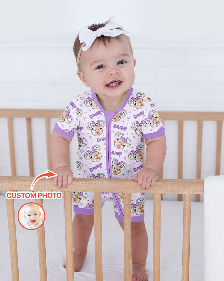 Custom Photo Little Princess Bamboo Shorty Zippy