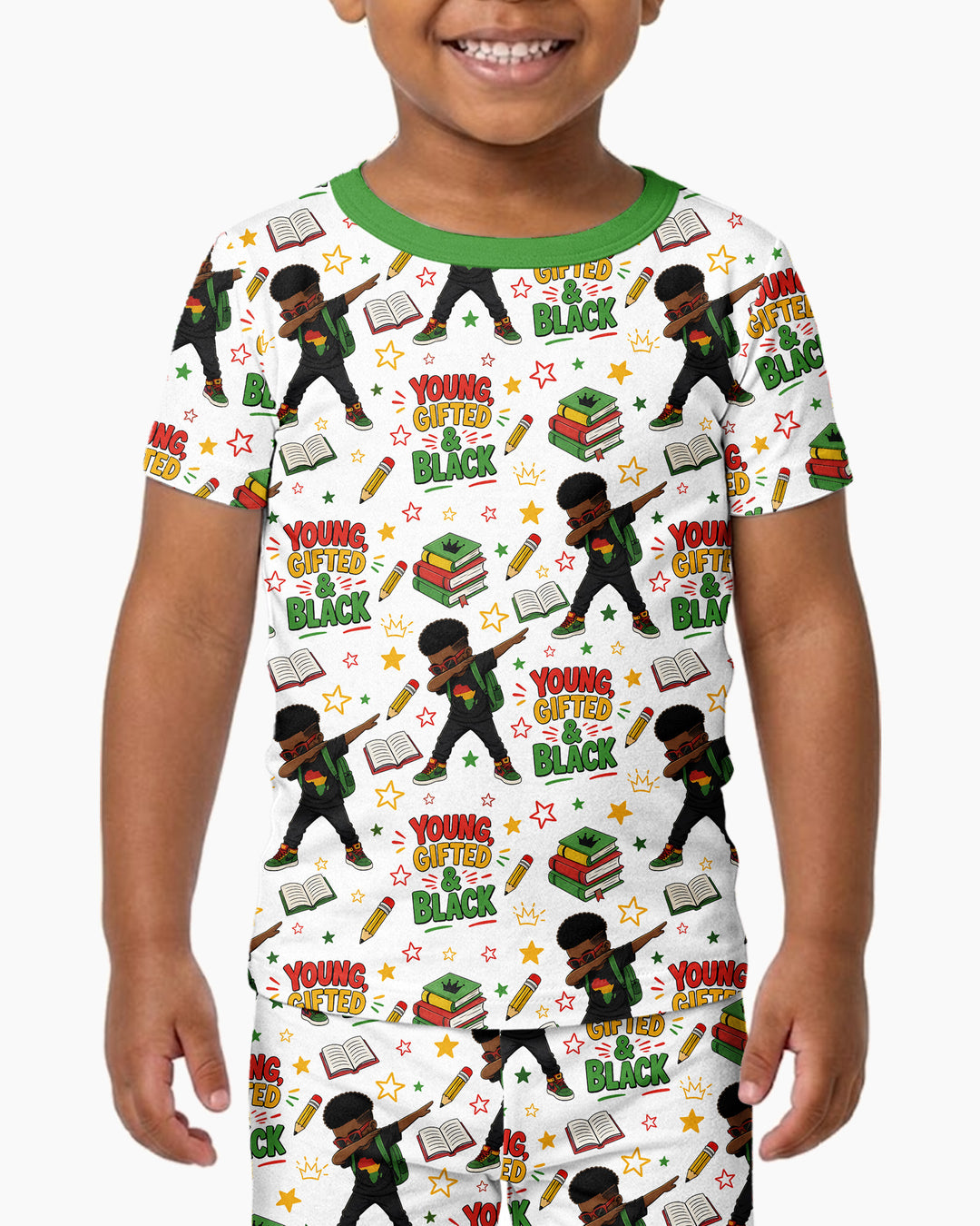 Conjunto de pijama de dos piezas de manga corta de bambú