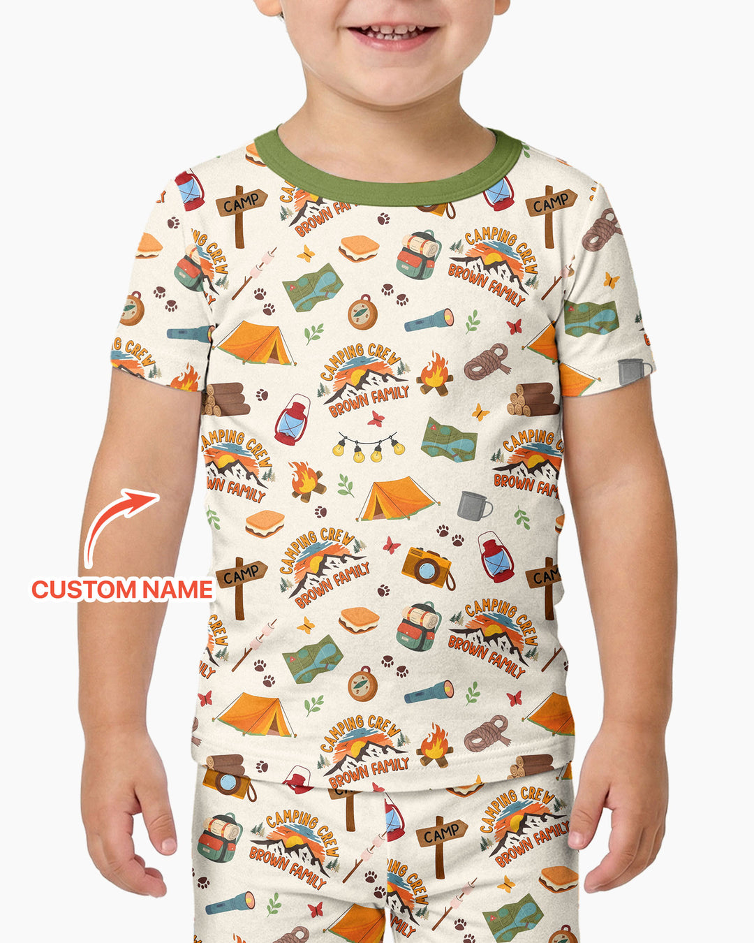Zweiteiliges, kurzärmliges Pyjama-Set mit Marienkäfern