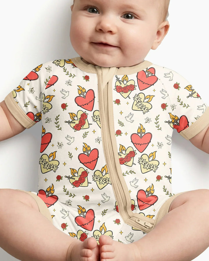 Three Sacred Hearts Bamboo Shorty Zippy
