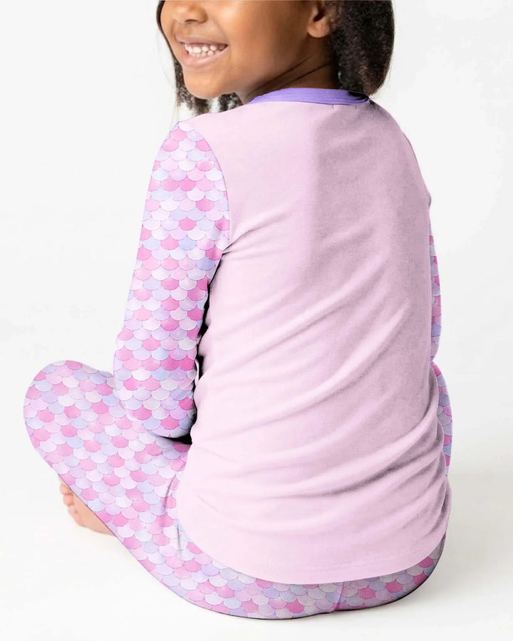 Conjunto de pijama de dos piezas de bambú con mangas largas, plantilla PERSONALIZADA