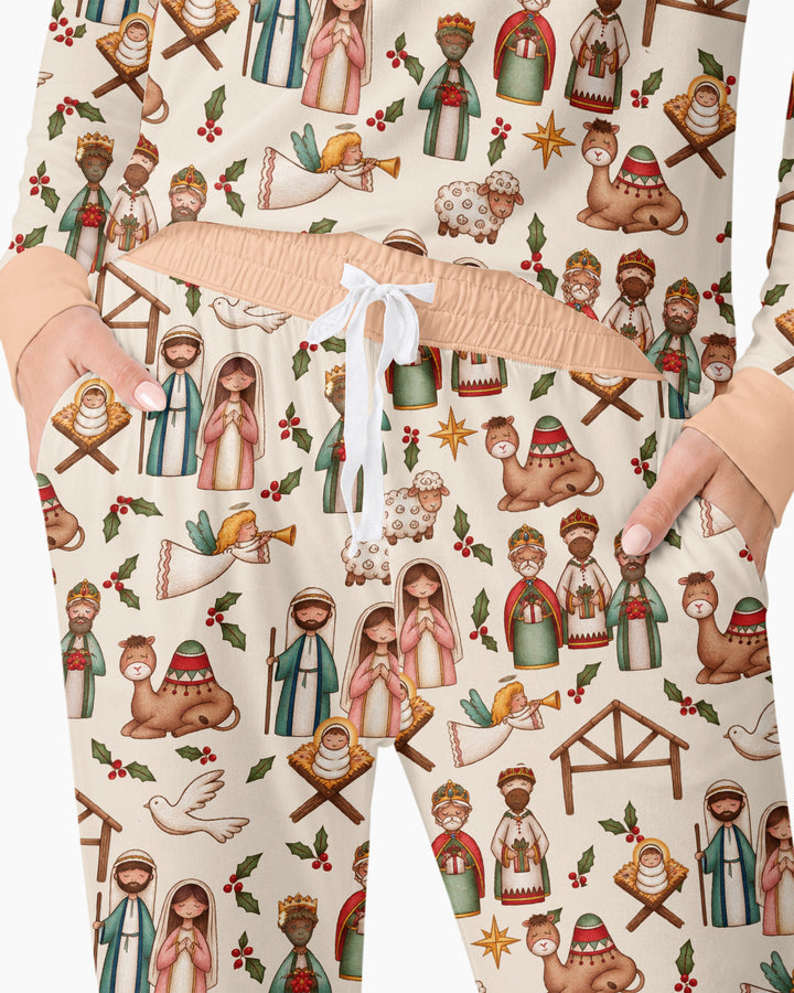 Holy Night Nativity Bamboo Women Pajama Set