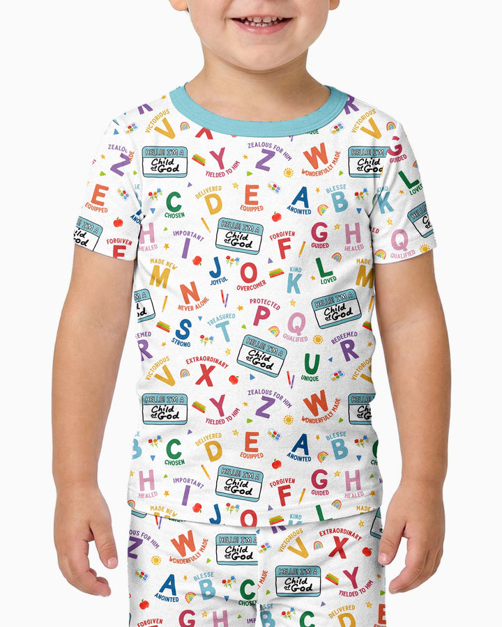 Zweiteiliges, kurzärmliges Pyjama-Set mit Marienkäfern