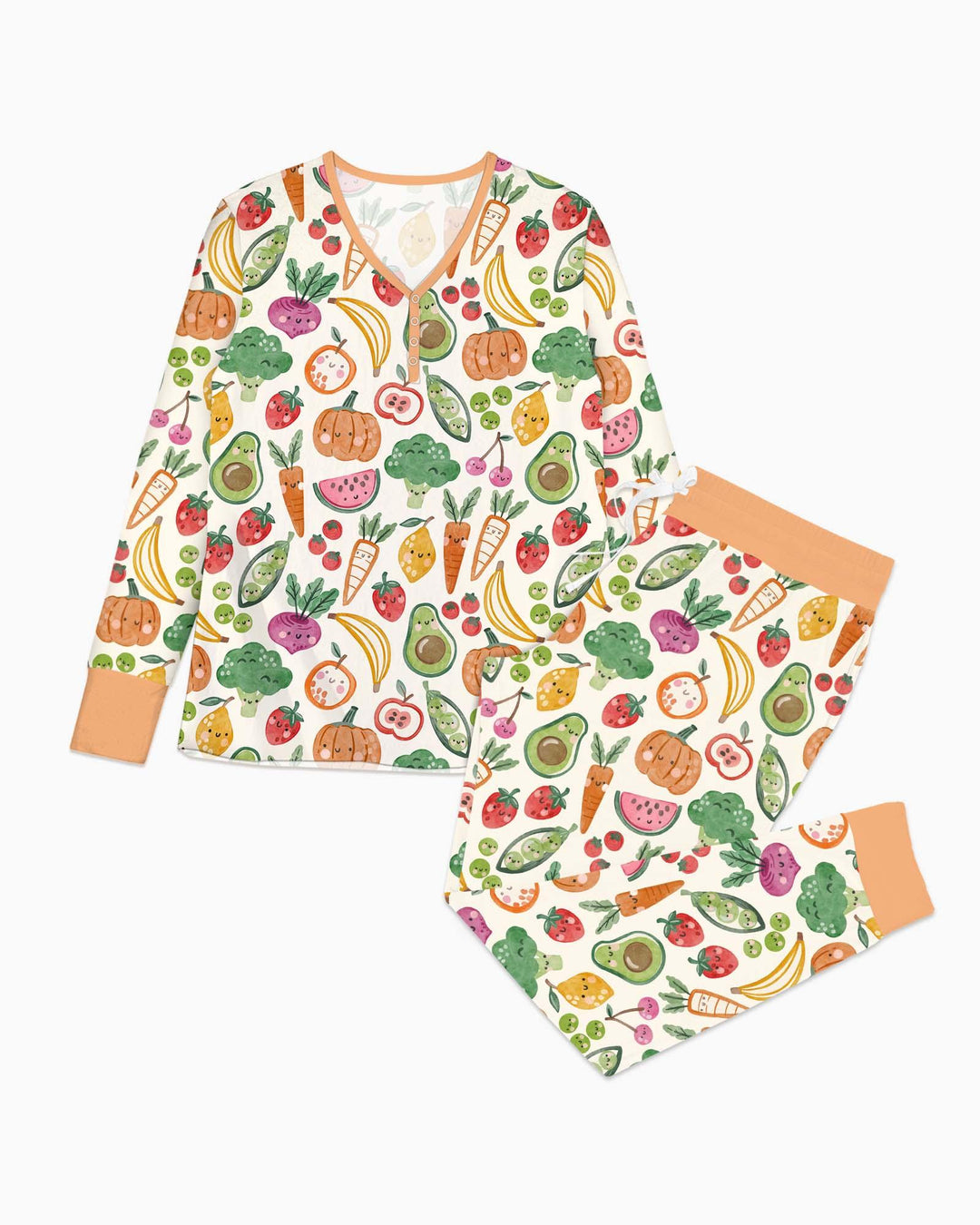 Plantilla de conjunto de pijama de mujer de bambú