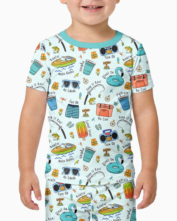 Lake Days Bamboo Two Piece Short Sleeve Pajama Set