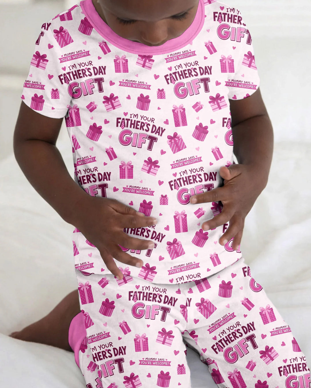 I'm Your Father's Day Gift Bamboo Two Piece Short Sleeve Pajama Set