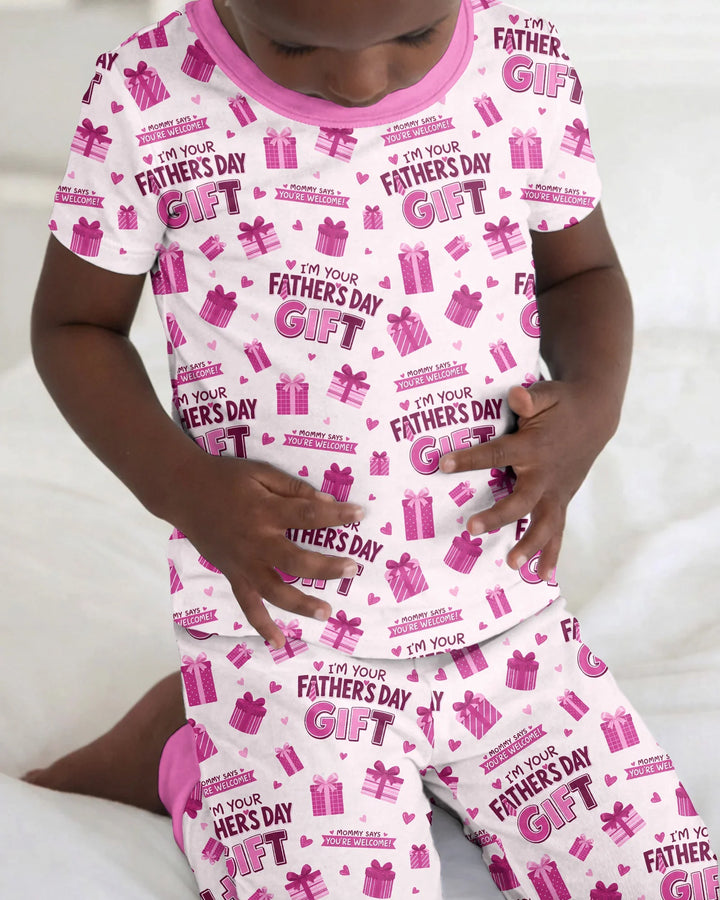 I'm Your Father's Day Gift Bamboo Two Piece Short Sleeve Pajama Set