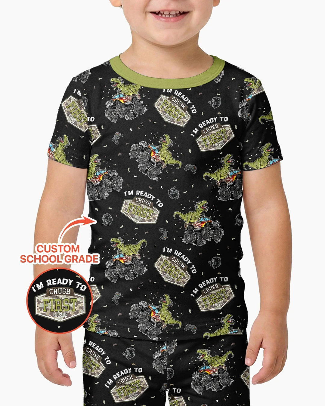 Zweiteiliges, kurzärmliges Pyjama-Set mit Marienkäfern