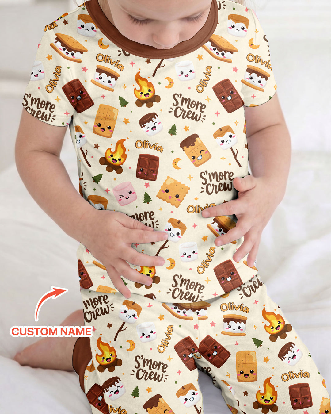 Zweiteiliges, kurzärmliges Pyjama-Set mit Marienkäfern