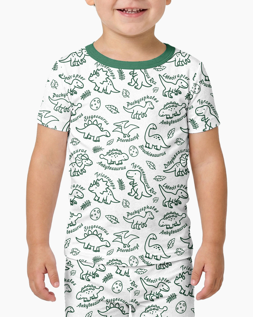 Conjunto de pijama de dos piezas de manga corta de bambú