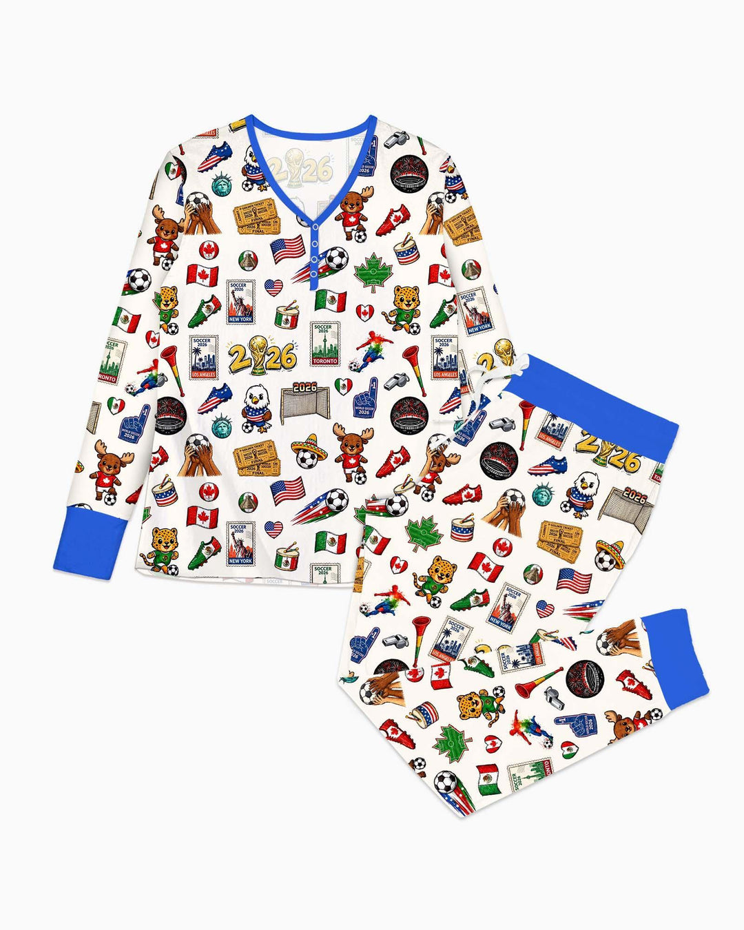 Soccer Cup 2026 Family Matching Bamboo Women Pajama Set