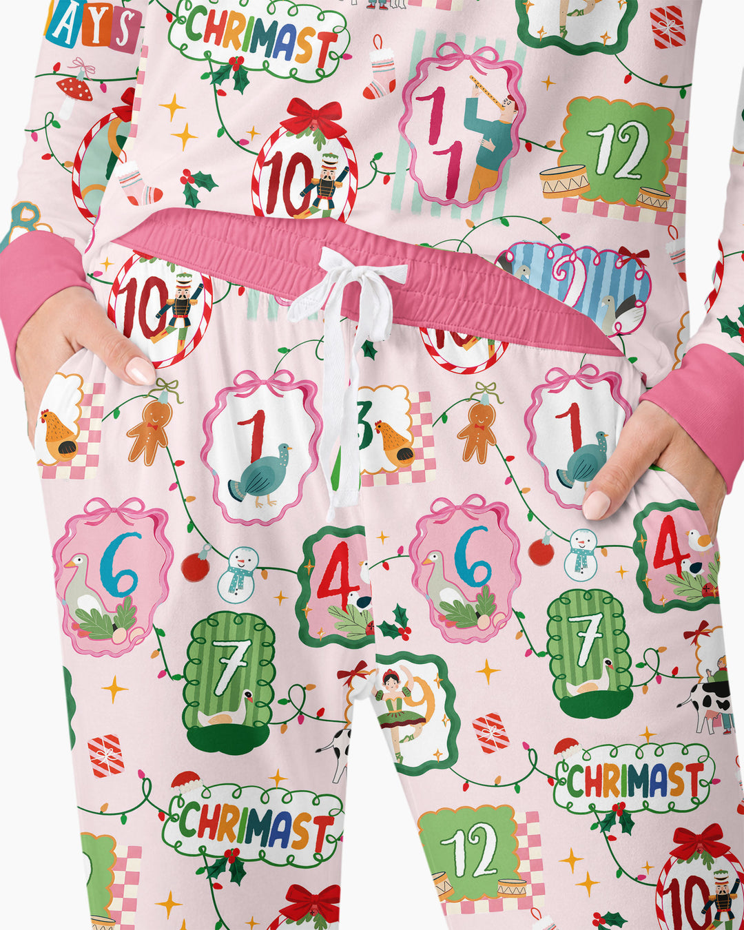 12 Christmas Prayers Bamboo Women Pajama Set