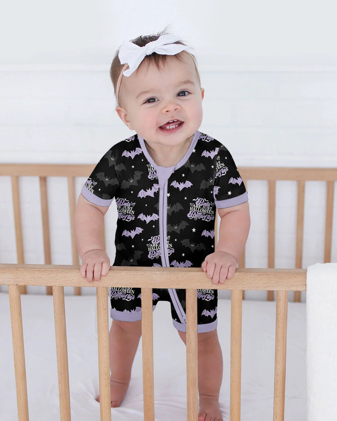 Halloween Butterflies Bamboo Shorty Zippy