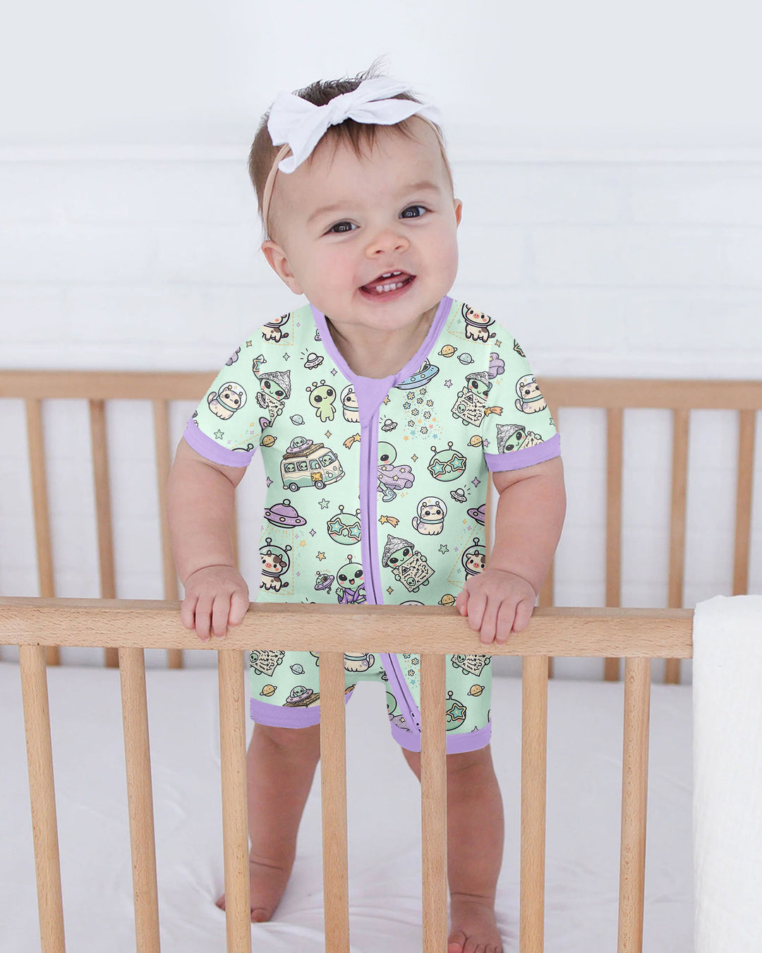 Little Alien Explorer Bamboo Shorty Zippy