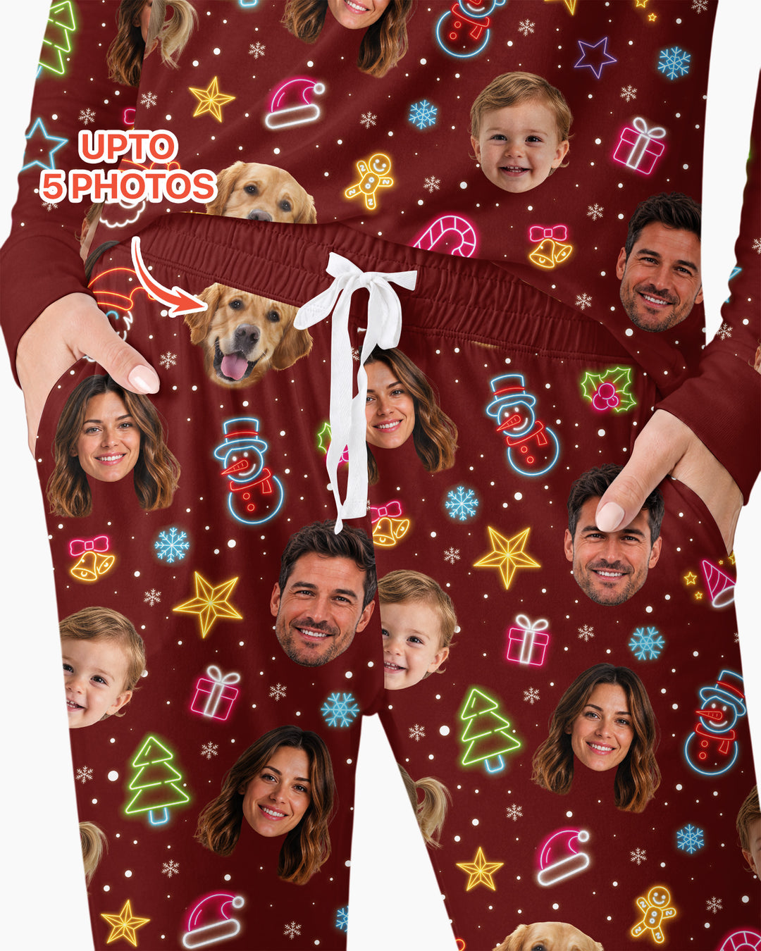 Christmas Faces Bamboo Women Pajama Set
