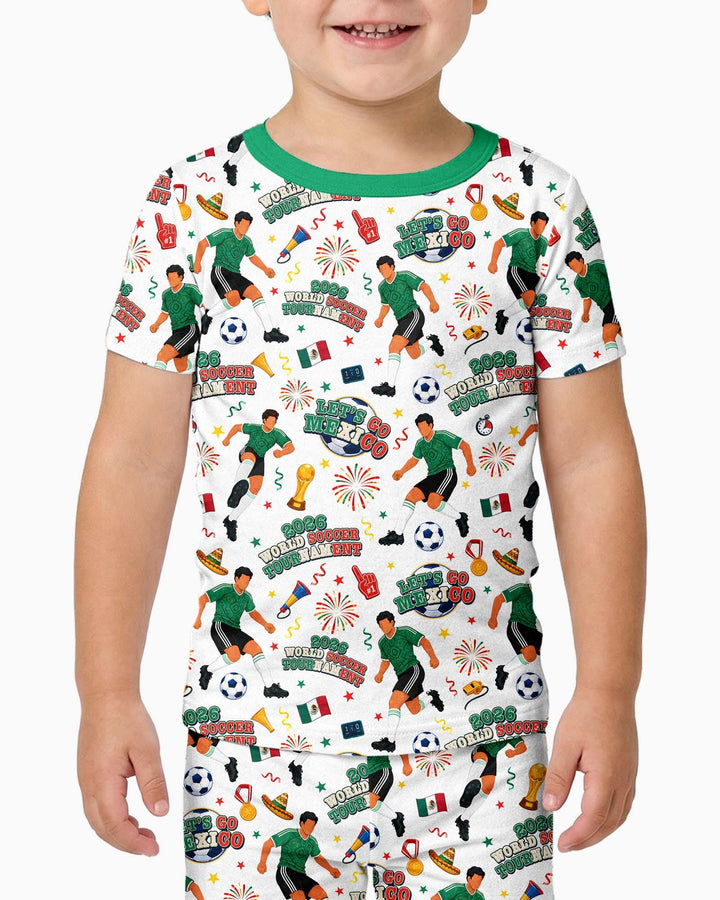 Conjunto de pijama de dos piezas de manga corta de bambú