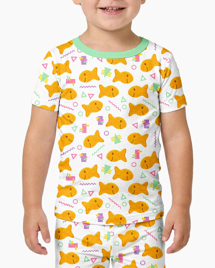 Conjunto de pijama de dos piezas de manga corta de bambú