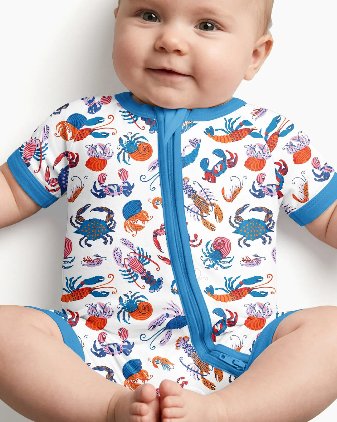 Crustacean Nation Family Matching Bamboo Shorty Zippy