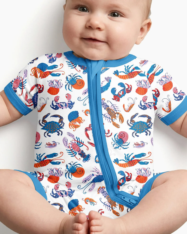 Crustacean Nation Family Matching Bamboo Shorty Zippy