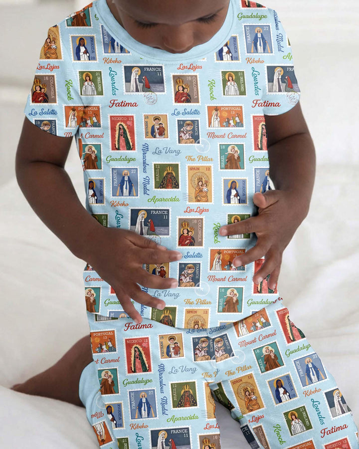 Our Lady, Around the World Bamboo Two Piece Short Sleeve Pajama Set