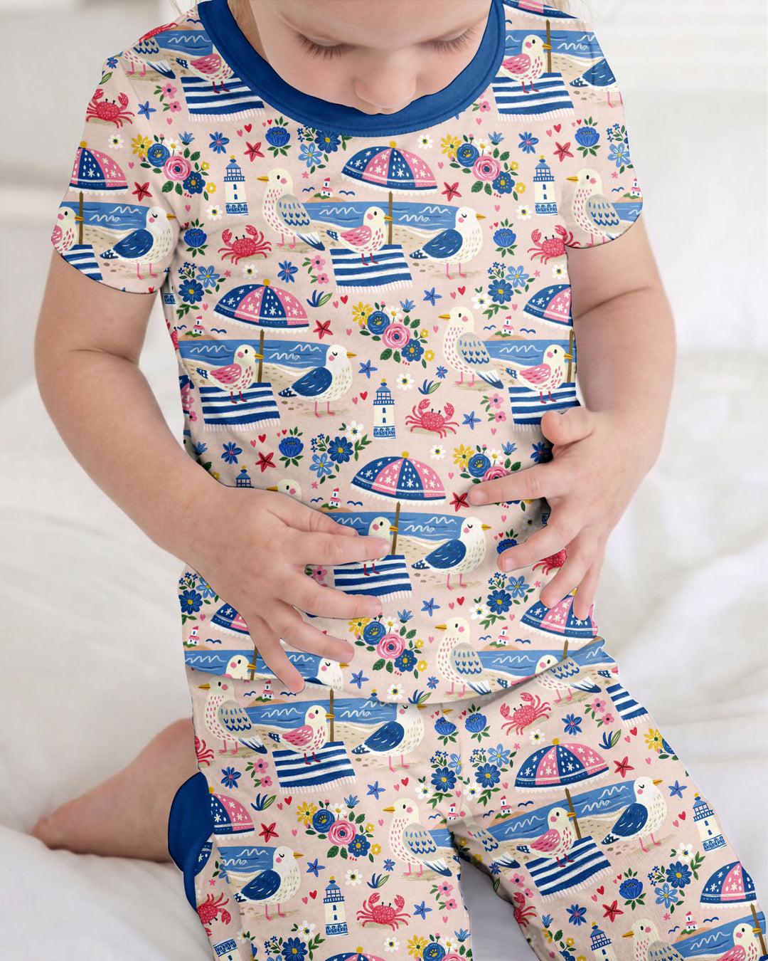 A Day At The Shore Bamboo Two Piece Short Sleeve Pajama Set