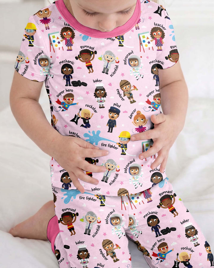 When I Grow Up Bamboo Two Piece Short Sleeve Pajama Set