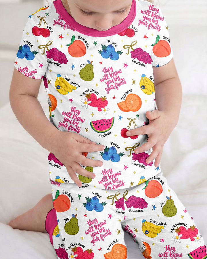 Zweiteiliges, kurzärmliges Pyjama-Set mit Marienkäfern
