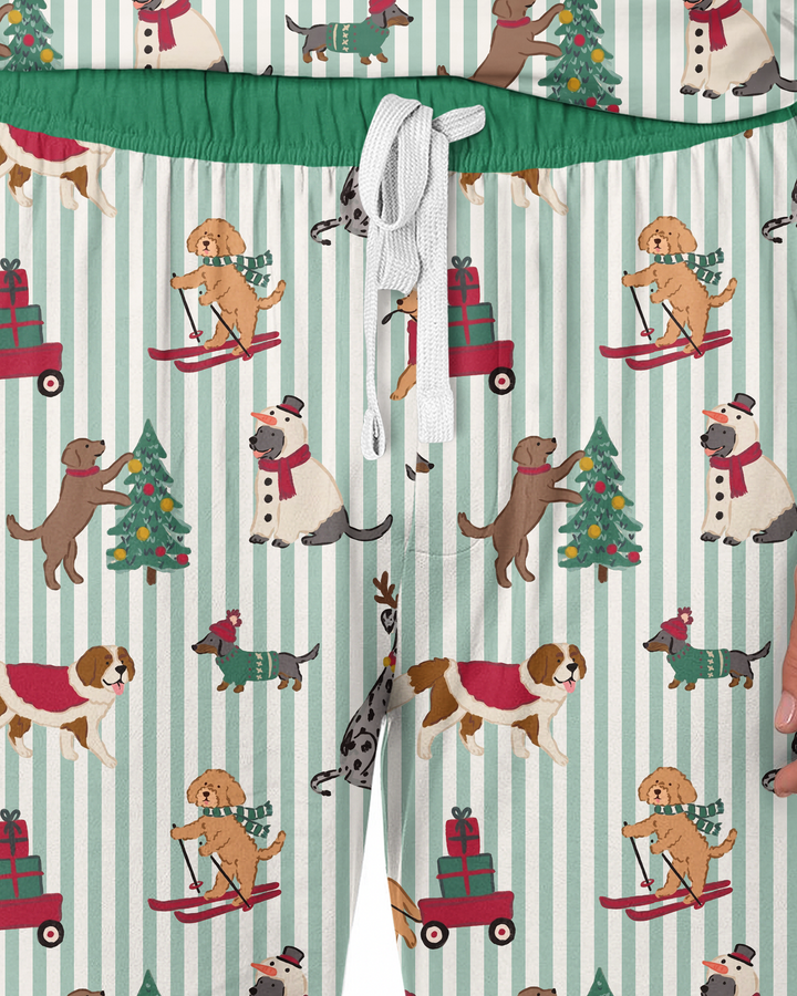 Christmas Pups & Holiday Adventures Bamboo Men's Pajama Set
