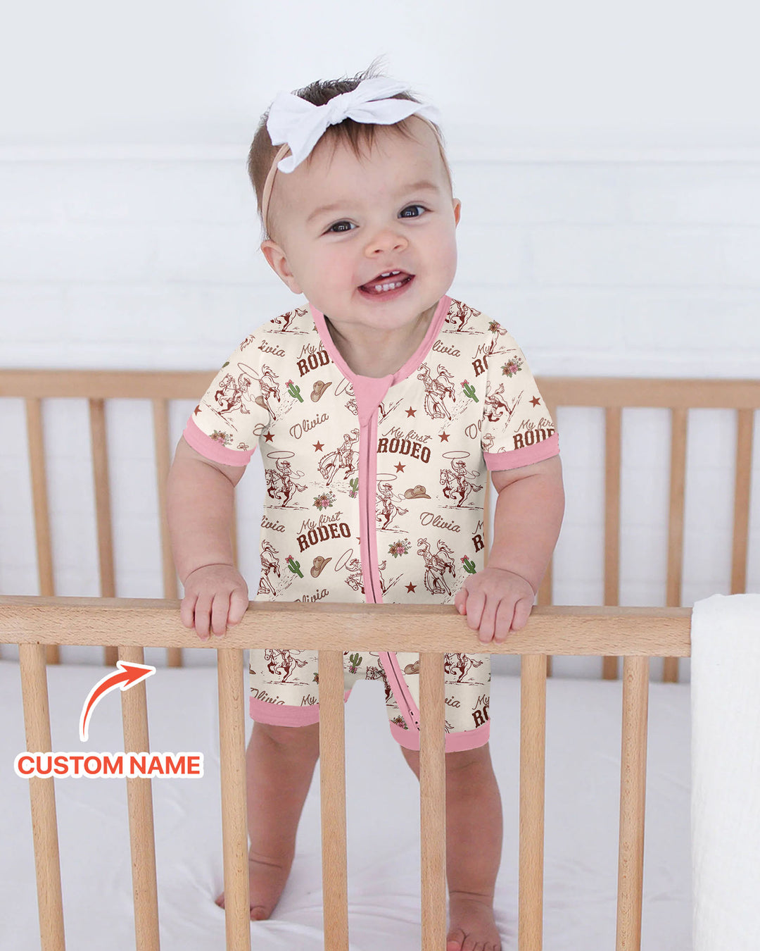 Plantilla PERSONALIZADA de Bambú Pijama Corto con Cremallera