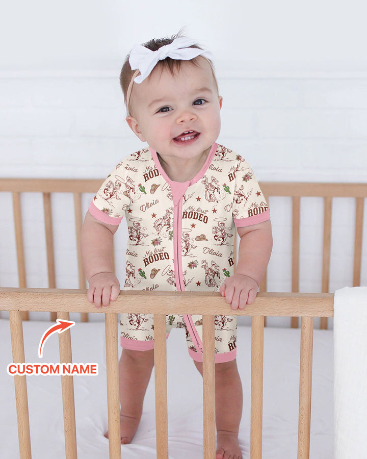 Plantilla PERSONALIZADA de Bambú Pijama Corto con Cremallera