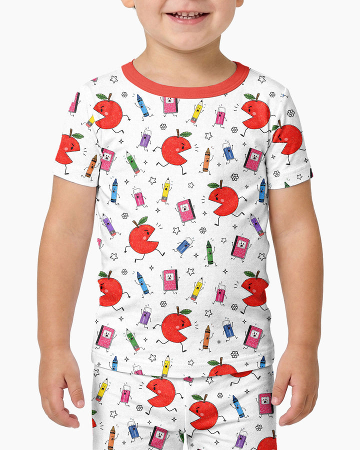 Zweiteiliges, kurzärmliges Pyjama-Set mit Marienkäfern