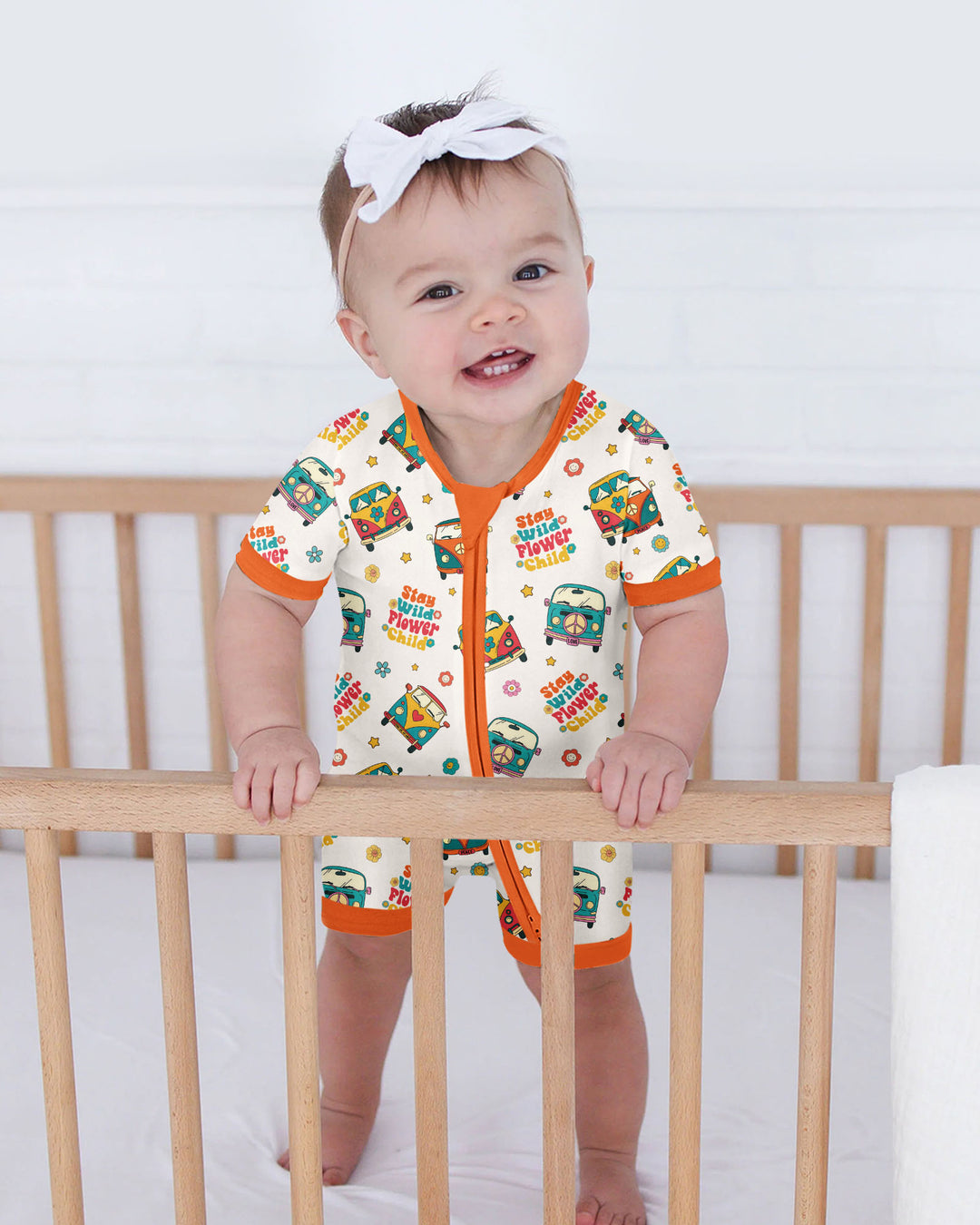 Stay Wild Flower Child Bamboo Shorty Zippy