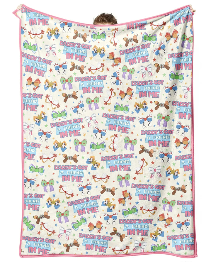 Daddy's Got A Friend In Me Bamboo Blanket