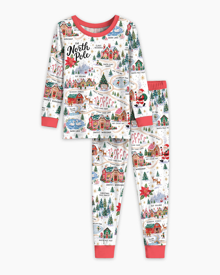 The North Pole Bamboo Two Piece Long Sleeve Pajama Set