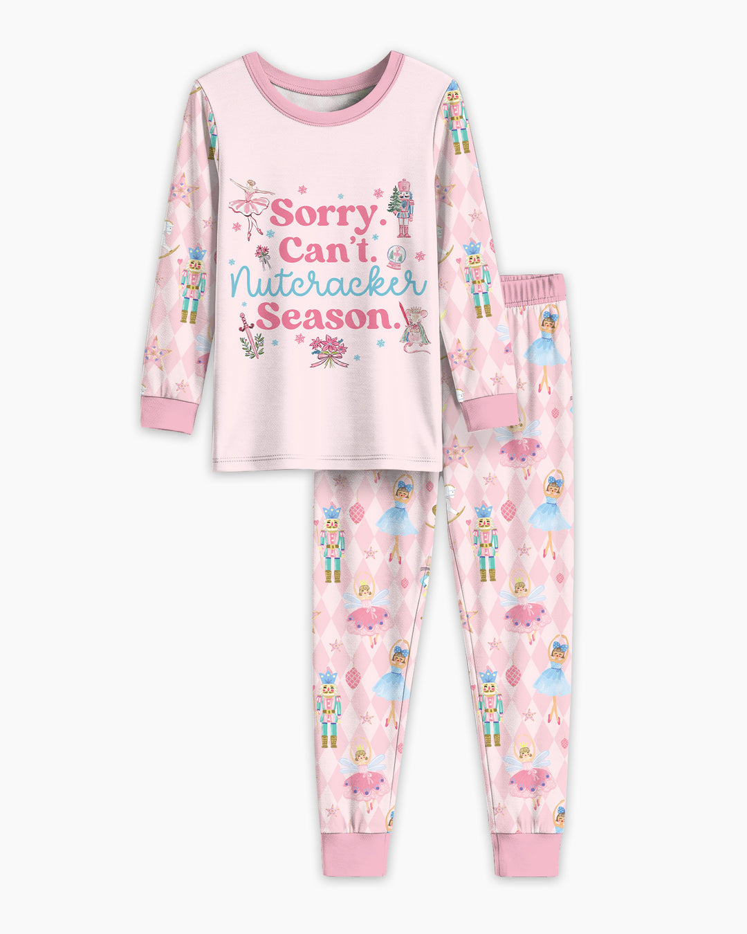 Sorry Can't Nutcracker Season Ballet Christmas Bamboo Two Piece Long Sleeve Pajama Set