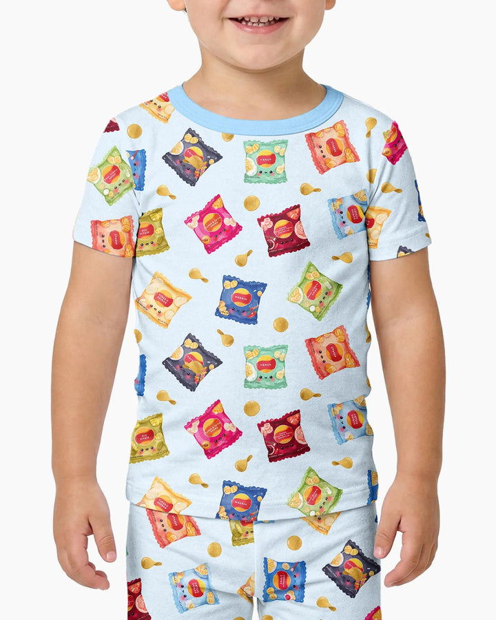 Potato Chips Bamboo Two Piece Short Sleeve Pajama Set