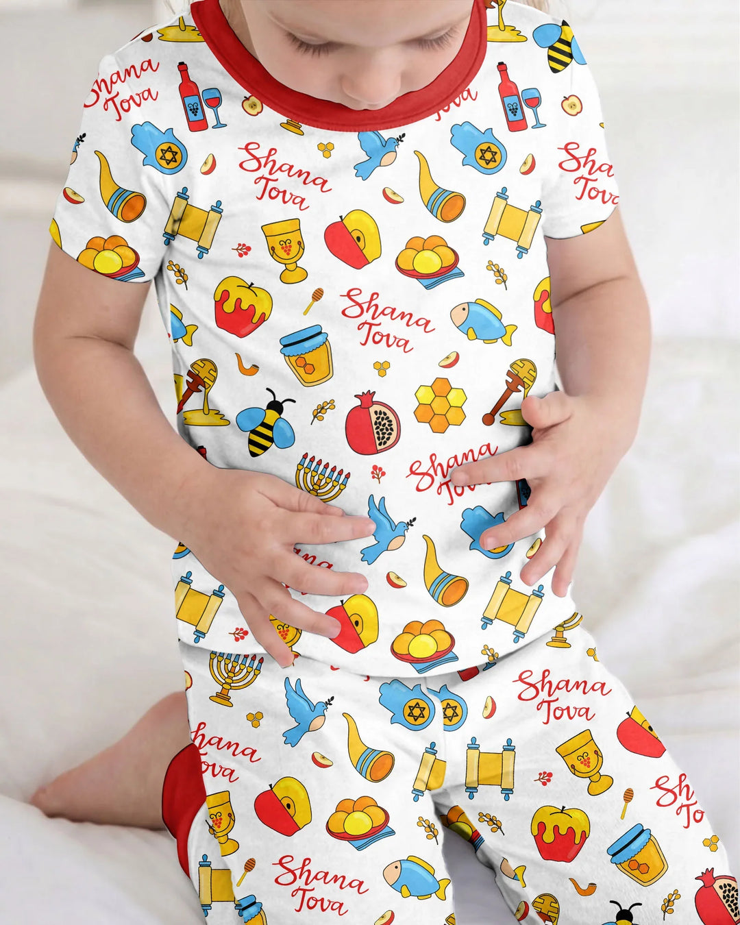 Zweiteiliges, kurzärmliges Pyjama-Set mit Marienkäfern