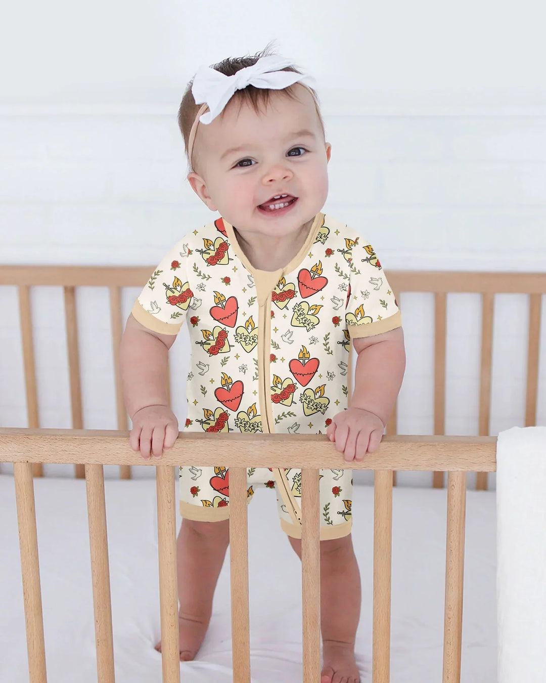 Three Sacred Hearts Bamboo Shorty Zippy