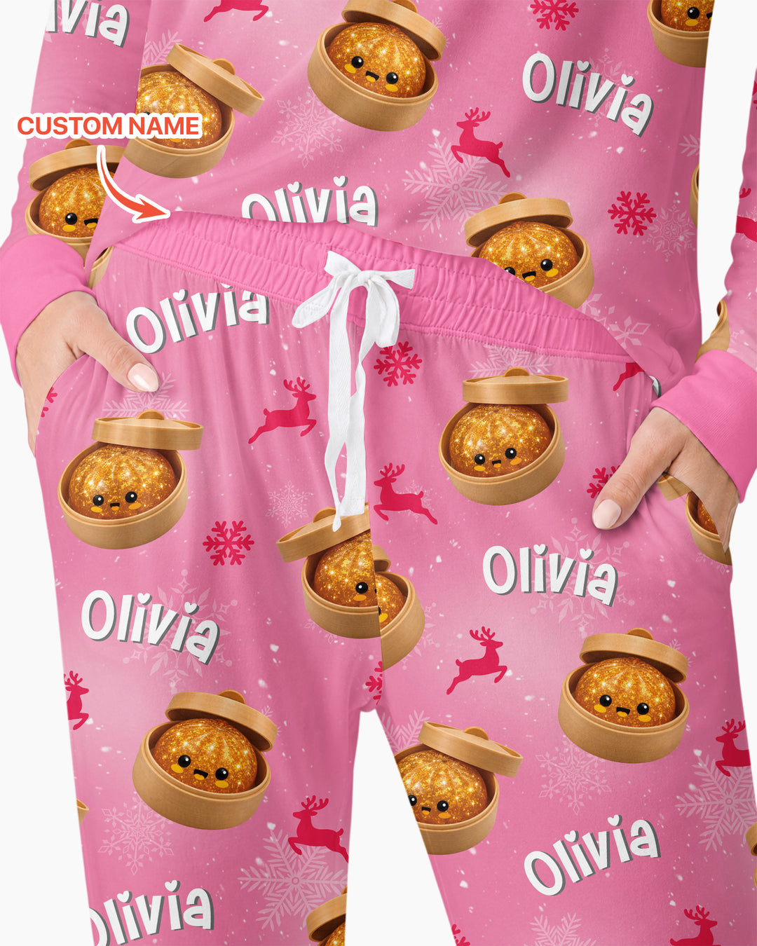 Christmas Cutie Dumpling Bamboo Women Pajama Set
