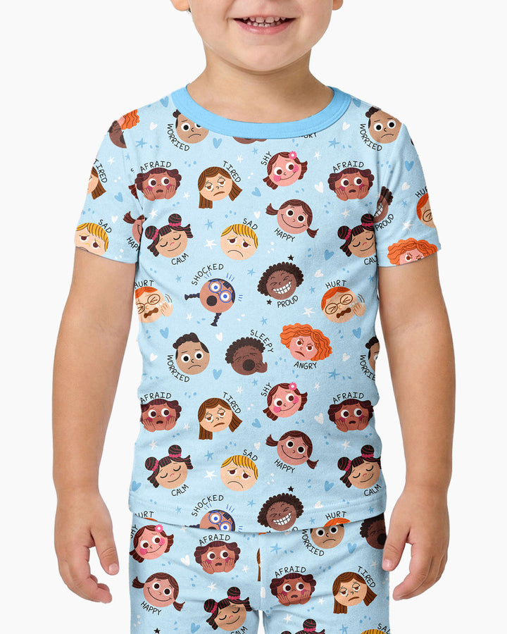 Zweiteiliges, kurzärmliges Pyjama-Set mit Marienkäfern