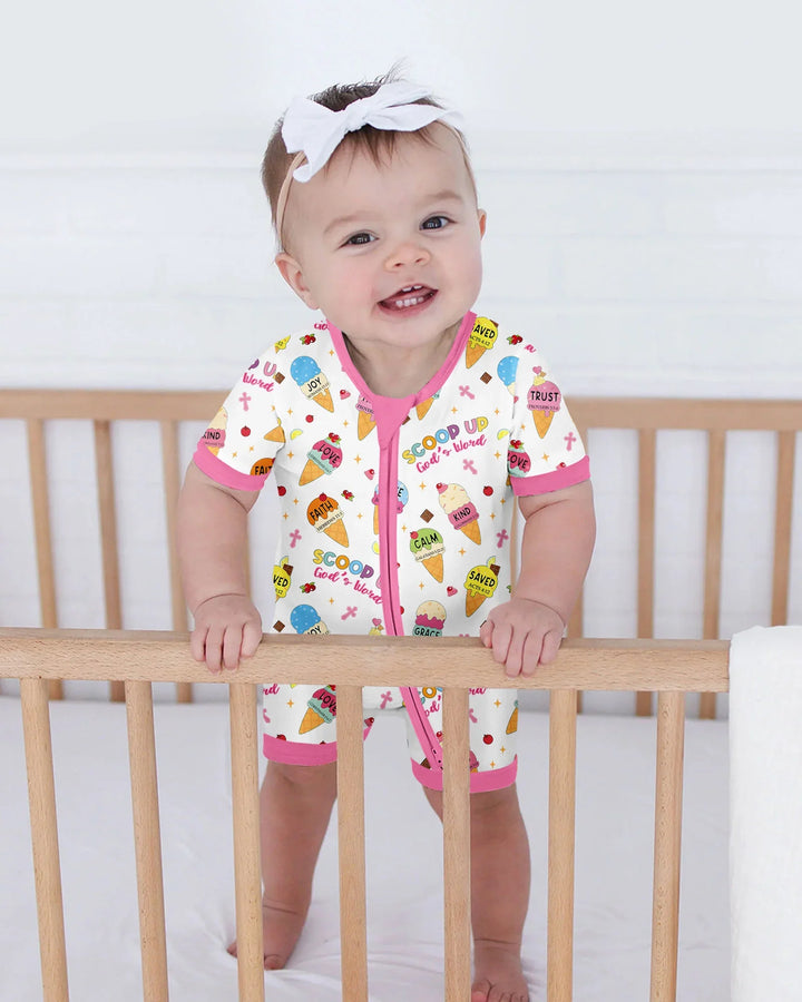 Pijama corto con cremallera de bambú a juego para toda la familia Mini Mystic
