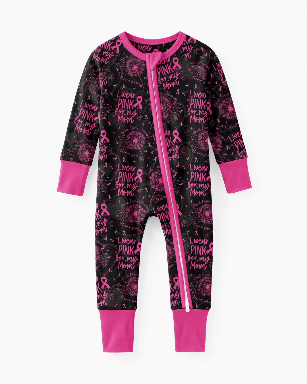 I Wear Pink For My Mom Bamboo Convertible Zippy