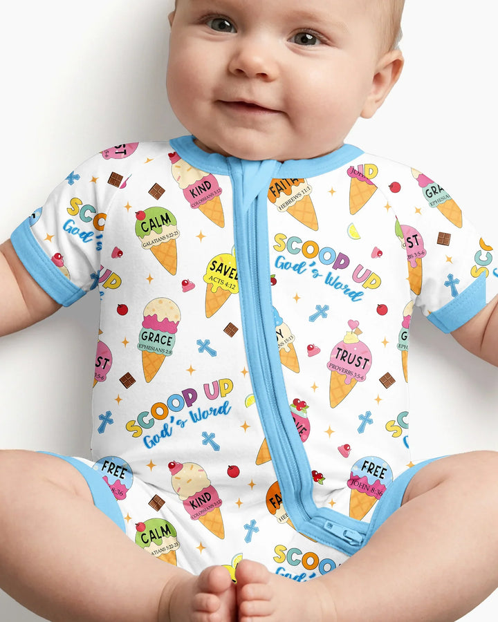 Pijama corto con cremallera de bambú a juego para toda la familia Mini Mystic