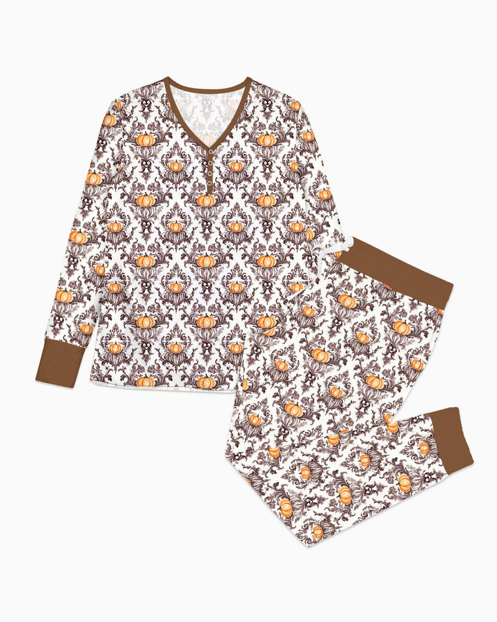 Plantilla de conjunto de pijama de mujer de bambú