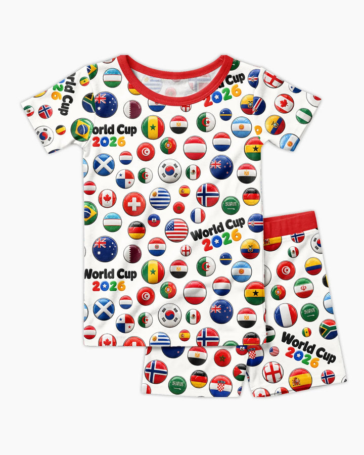 Conjunto de Pijama de Dos Piezas de Bambú con Mangas Cortas y Pantalones Cortos