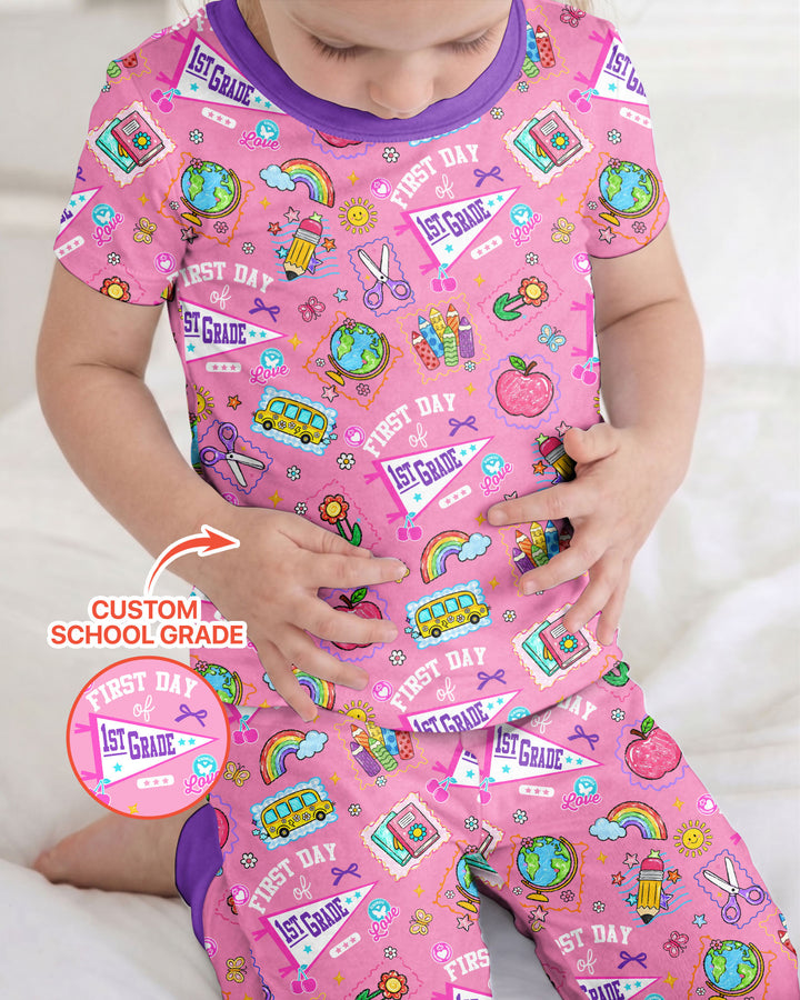 Zweiteiliges, kurzärmliges Pyjama-Set mit Marienkäfern