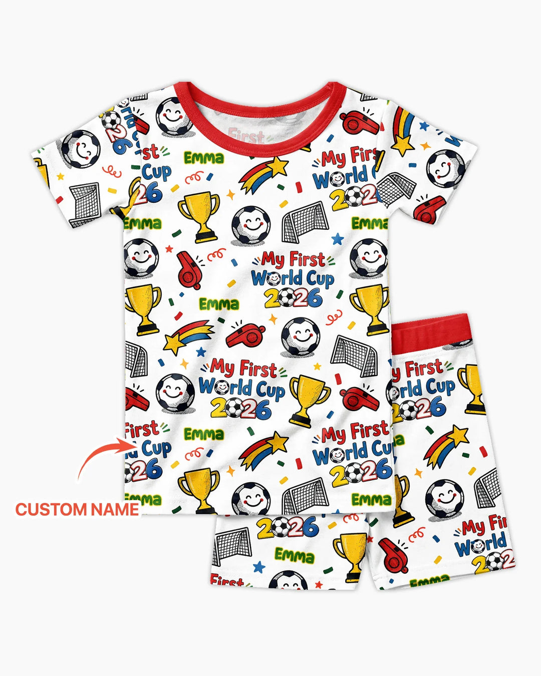 Pijama de bambú de dos piezas de manga corta con pantalón corto, plantilla personalizada