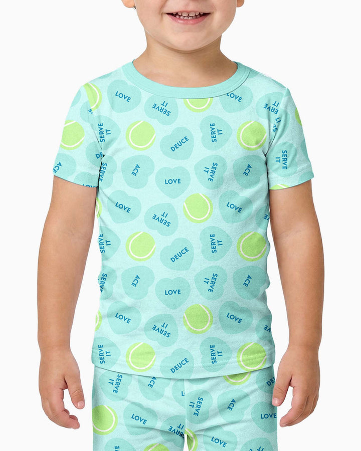 Conjunto de pijama de dos piezas de manga corta de bambú