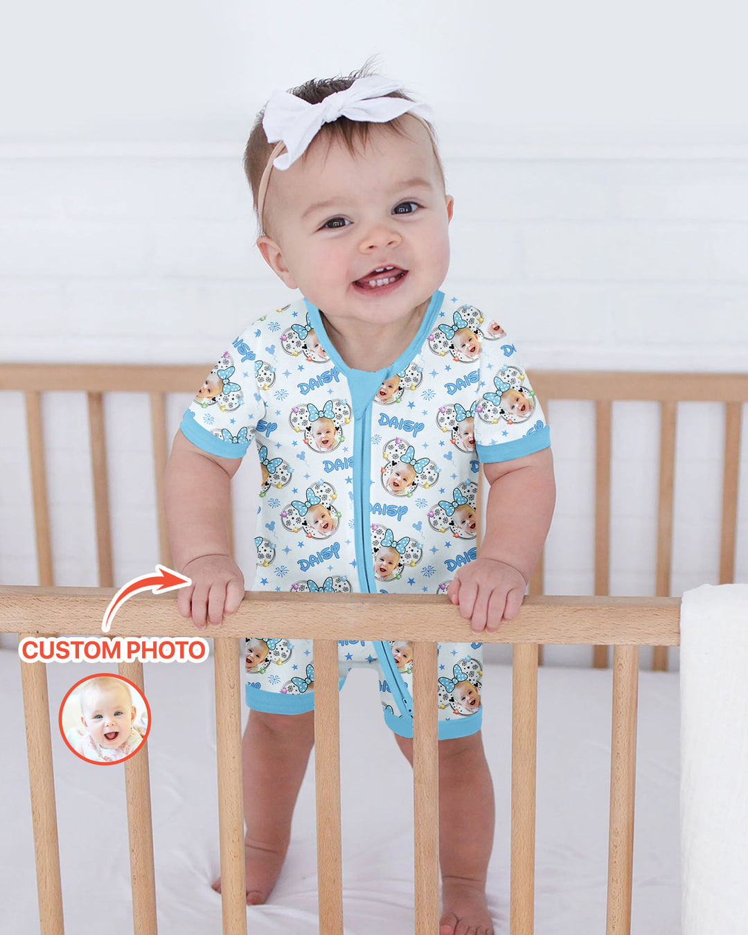 Custom Photo Little Princess Bamboo Shorty Zippy